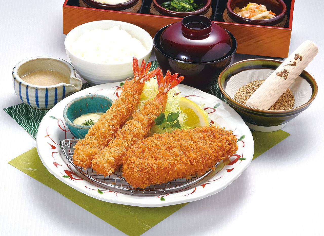 海老ロースかつ定食