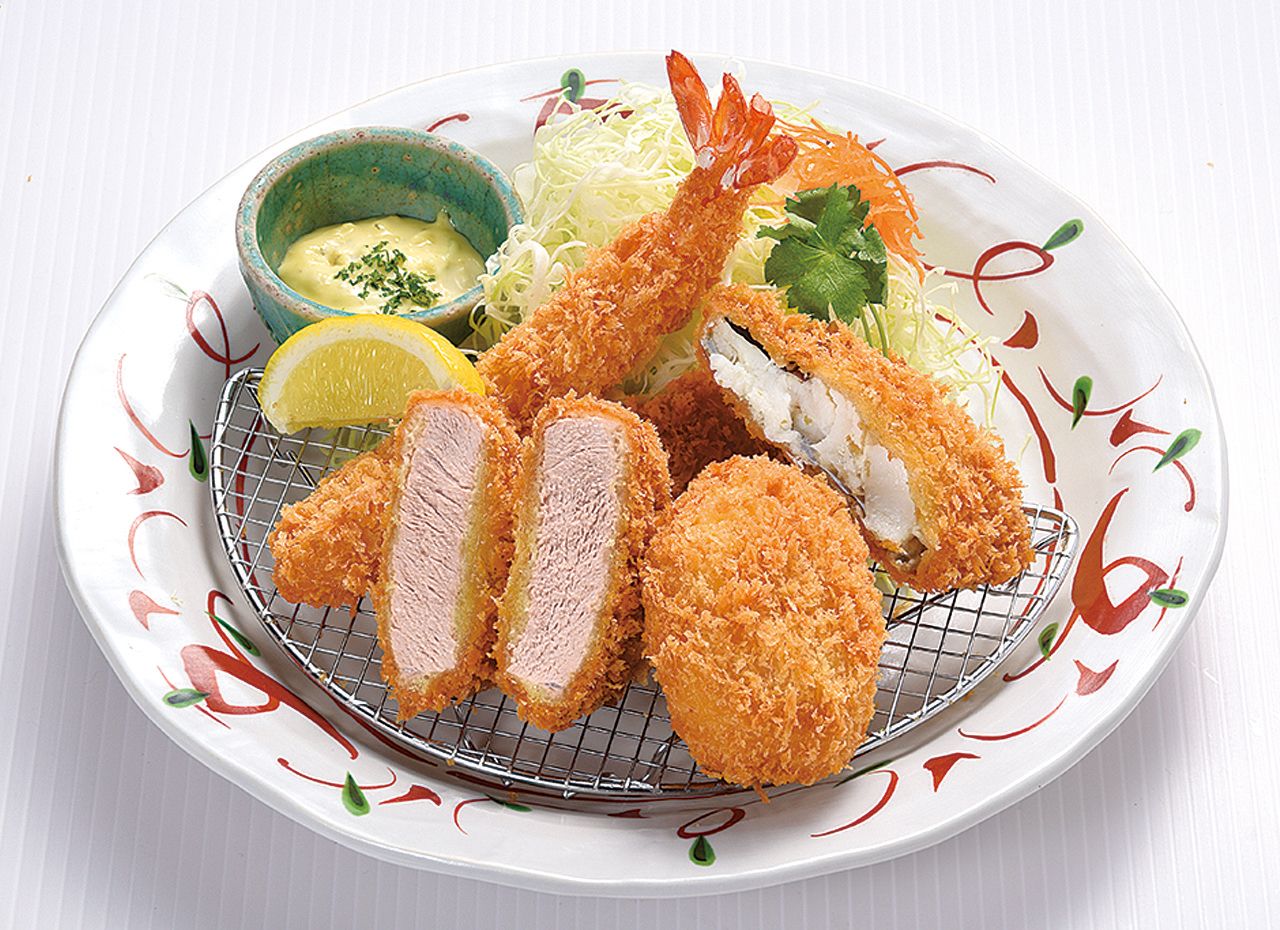 ミックスフライ定食