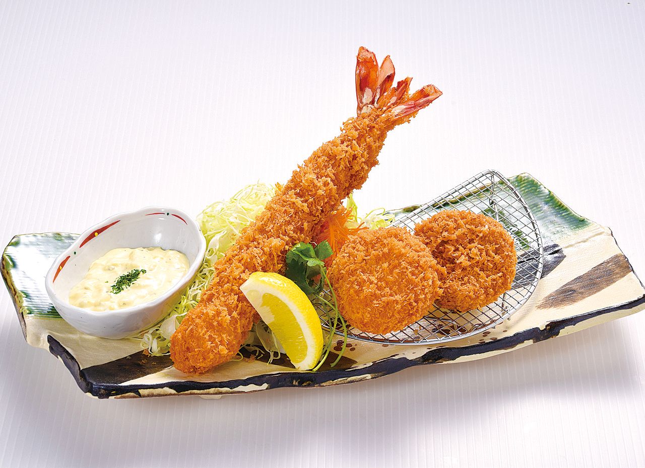 ジャンボ海老ヒレかつ定食