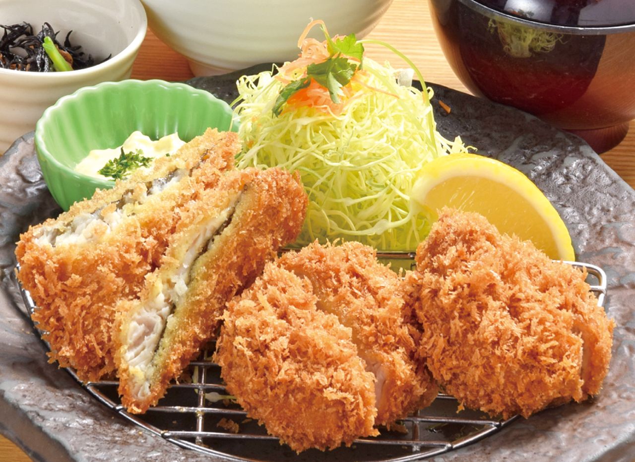 白身魚とヒレかつ定食